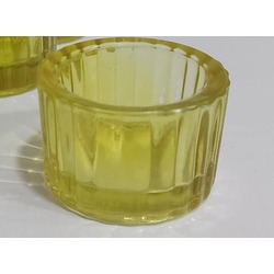 LISARMUMLK Sarı Mini Kase Lokumluk Reçellik Tealightlık Mumluk Cam 1 Adet