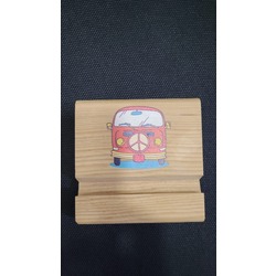 B60850278476 Otobüs Çocuk Oda Dekorasyon Dikey Yatay Telefon Stand Ahşap El Yapım 1 Adet