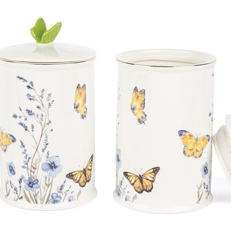 P374.115507 Butterfly Lovers 2li Kavanoz 20cm Mutfak Butik Porselen