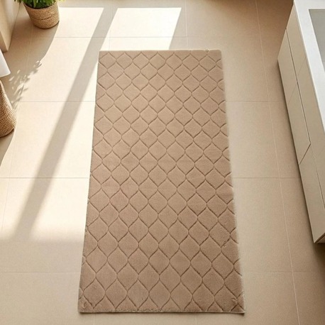 CD0014BANYO_72213 Comfort Diamond No:2 | Kahve 45 x 75 cm Banyo Halı