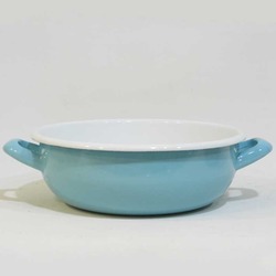 22.EMY.KS.20KP.B Emaye Kulplu Salata Kasesi Mint Mavi Çap : 20 cm Derinlik : 7 cm. 