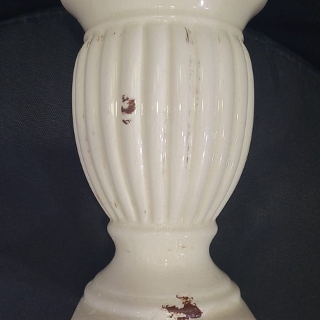 81179WH 22cm boy 11cm taban 14cm dış çap 1 adet seramik eskitme vintage saksı vazo