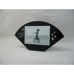 28.LNT.FOT.12 Lun Art Cats by Luyano Siyah Çerçeve 15x10 cm Yatay Cam Ayna 6x4inch Photo Frame