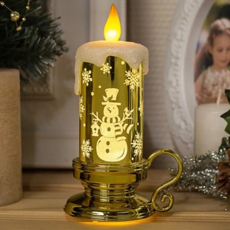 AGP-3979 Led Mum Rastgele Desen Renk Aralık 2023 Masaüstü Lamba 15cm 1 Adet