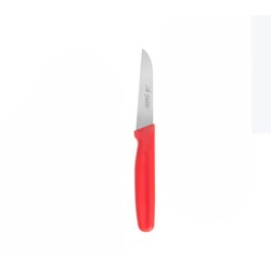 00520427-6 Basic Küt Ağızlı Sebze Meyve Bıçağı 8cm metal bıçak 1 adet Kırmızı