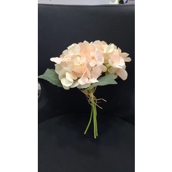 366-060HP207 Yapay Çiçek Ortanca Hydrangea Bundle x3 Leaves 39cm Peach 1 Adet