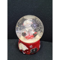GP-1023 Giftpoint 9cm Kar Küre Kırmızı Kardan Adam Noel Yılbaşı 1 Adet