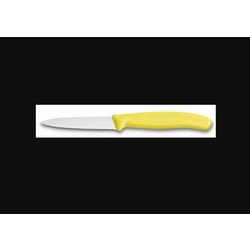 VT 6.7636.L118 Victorinox Mutfak SwissClassic 8cm Tırtıklı Soyma Bıçağı Sarı Sivri