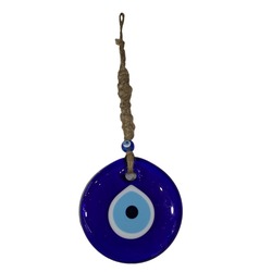 AABNZASMDU Nazarlık Cam El Yapımı Mavi Nazar Boncuk Duvar Tipi Dekoratif 16x10 cm 1 Ad