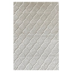 CD005 PHOME Tüylü Desenli Yumuşak Halı Comfort Diamond No:2 | Krem 75x110cm
