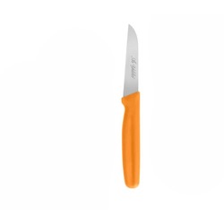 00520426-6  Küt Ağızlı Sebze Meyve Bıçağı 8cm metal bıçak, 18cm ölçü , 1 ad Turuncu
