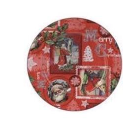 467858 Dekoratif Mutlu Noeller Merry Noel Tabak Hediyelik Ø33cm Güzel Baskı 1 Adet