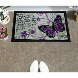 103IF00KB1911 Home İtalyan Format Kapı Paspas 40x68cm Kelebek Polyemid 1 Adet