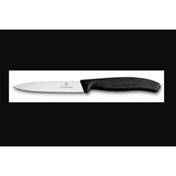 VT 6.7703 Victorinox Mutfak SwissClassic 10cm Soyma Bıçağı Siyah Sivri Uçlu