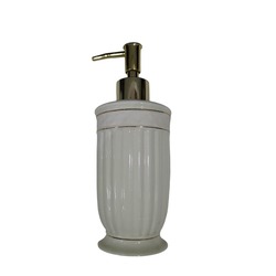 TR-107KREM Home Ev Lotion Dispenser Sıvı Sabunluk Krem Yeşil Yükseklik 19cm, Üstten 8cm