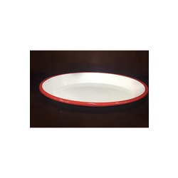 Luyano Emaye oval Kırmızı Tabak