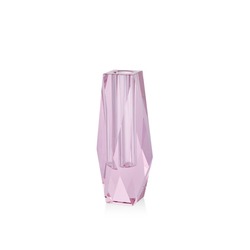 1QD-CR-012L Joyce Pembe Büyük Boy Vazo 7x7x21,5cm Decorative Şeffaf Dekoratif 1 Adet