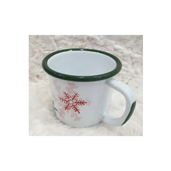 Luyano Nostaljik Emaye Yeşil Yılbaşı Kupa (boyutları : 8cm yükseklik, 10cm çaptır.)