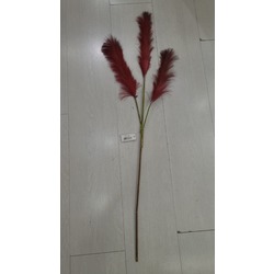 UP264.894759 Üçlü Yapay Çiçek Tüy 100cm Roven Kırmızı Pampas 1 Adet