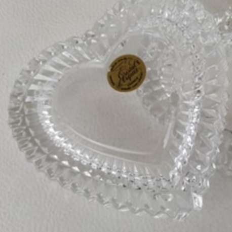 A9053991 Cristal d'Arques France Coeur Kalp Collection Genuine Lead Crystal 1 Adet
