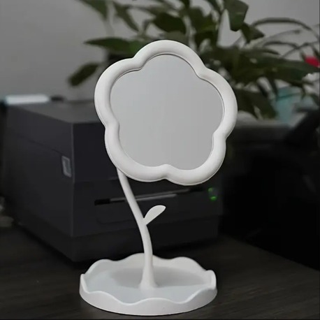 BHV445803 Beyaz Kutulu Yüksek Çözünürlüklü Cam Ayarlanabilir Ayna 1 Adet