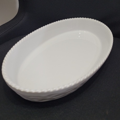 517032 Seramik Beyaz Fırın Kabı 31x19x4cm 1 Adet