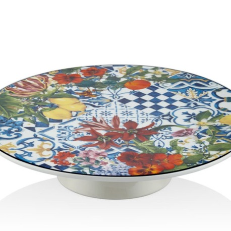 1BSF-1881IG Italy Garden Kek Stand 26x9,5cm Porselen Limon 1 Adet