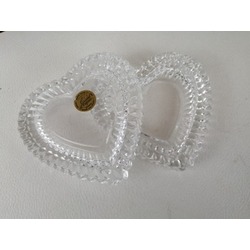9053991 Cristal d'Arques France Coeur Kalp Collection Genuine Lead Crystal 1 Set