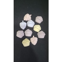 AMNB-18 Minyatür Cupcake Set 5'li Obje Dekoratif Taş Hobi Sanat Tamamlayıcı Ev Dekor