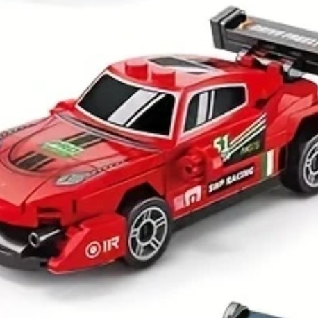 9140-4 Stil Spor Araba Süper Yapı Blokları Modeli Yarış Arabası Model