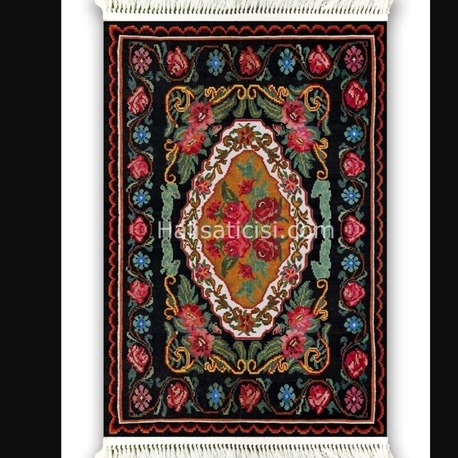 V-6009 Vintage Halı 80x150cm Kilim Kaymaz Tabanlı Dekoratif 1 Adet