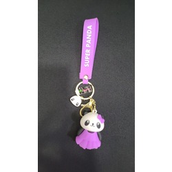 1GP-2724 Gift Point Animal Anahtarlık Hediyelik Silikon Çanta Aksesuarı Süper Panda 1 Adet