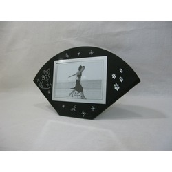 28.LNT.FOT.11 Lun Art Cats by Luyano Siyah Çerçeve 15x10 cm Yatay Cam Ayna 6x4inch Photo Frame 