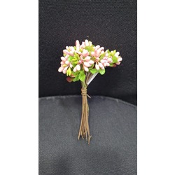 16-0023PK Onikili Mini Cipso Pink Yapay Pıtır Çiçek 14cm Dekoratif 1 Adet