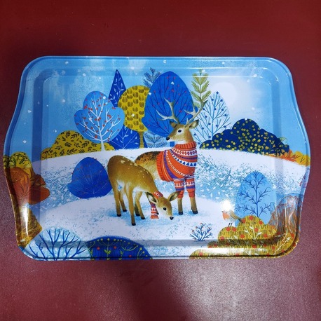 20152025MTP126 Küçük Temalı Metal Tepsi Genişlik 15,7cm Uzunluk 24,5cm 1 Adet