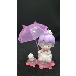 2YLZ-M088 Yağmurlu Gece Masalı Peri Reçine Heykelcik Şemsiyeli 12x9x6cm 