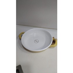 EFS243 Sarı Emaye Sahan 20cm Renklere Dokunun Emeği Hissedin Tatlı Bir Hikaye 1 Adet