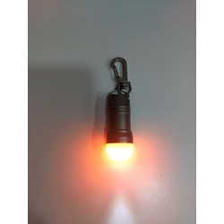 GP-0728 Metal Kırmızı Silikon Uçlu Anahtarlık Işıklı Fener Saat Pilli 10x2cm 1 Adet
