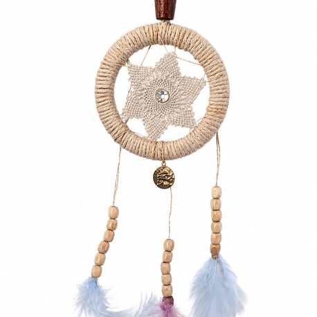 BEJ2 Elyapımı dantelli dreamcatcher Çap 8 cm