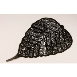P191.859352 Mikasa Siyah yaprak Duvar süsü 60×40 cm Ev Yaşam Dekorasyon Dekoratif Obje