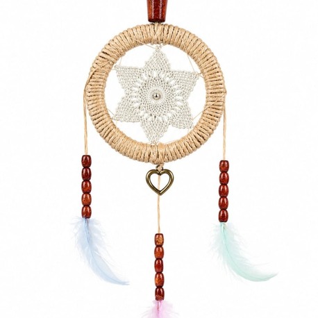 BEJ5 Elyapımı dantelli dreamcatcher Çap 8 cm