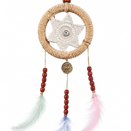 BEJ3 Elyapımı dantelli dreamcatcher Çap 8 cm