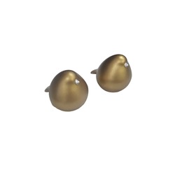 2'li Polyester GOLD Renk Kuş Biblo Set (7,5cm çap , 8,5cm yükseklik)