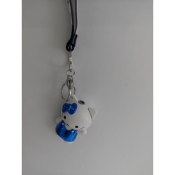 FP-2904 Hello Kitty Bear Anahtarlık Çakmak Lighter Lacivert Beyaz Çanta Süsü 1 Adet