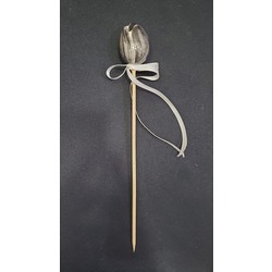 A31334 Sanat Seramik Gül Ahşap Saplama Çubuklu 25cm Çiçek Natural 1 Adet