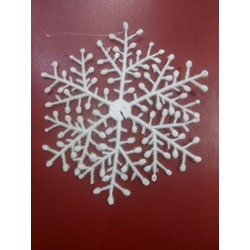 A2424 Özel Malzeme 20cm Çap Vintage Beyaz Kar Tanesi Noel 1 Adet