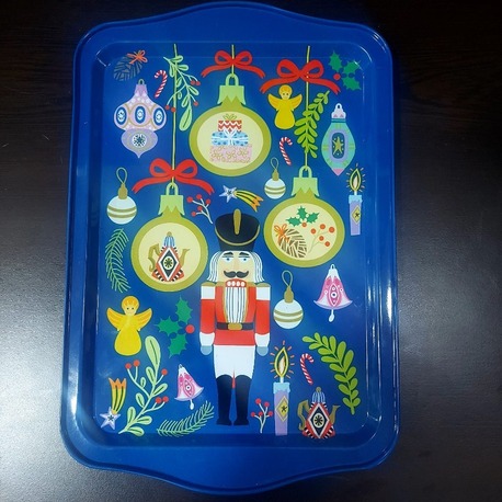 A1913BMTP79 Yeni Yıl Büyük Metal Tepsi 33x22cm Merry Christmas Noel