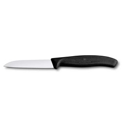 VT 6.7403 Victorinox Mutfak SwissClassic 8cm Düz Soyma Bıçağı Siyah Düz Ağızlı