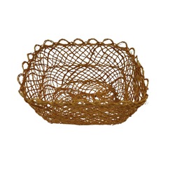 Edkkn8851455brdo Kancaev İnce Hasır Sepet Küçük 14x12x7cm El Örgüsü  Turuncu