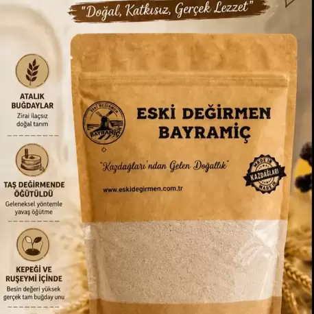 ESKİ DEĞİRMEN BAYRAMİÇ KARAKILÇIK BUĞDAY UNU 1KG